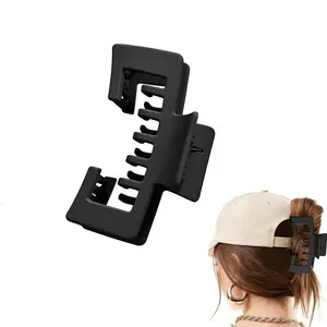 Claw Clips for Baseball Caps, Strong, Claw Grip, Non-Slip Square Design, Hair Clip for Hat for Women, Hair Accessory Gifts, Mixed Color for Thick and Fine Hair