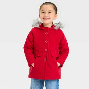 Baby Toddler Girls' Faux Wool Peacoat - Cat & Jack