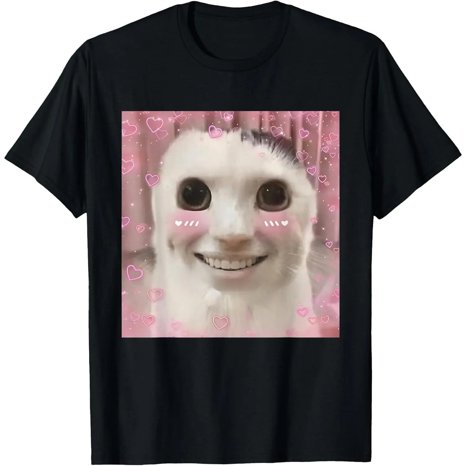 Men Women's Casual Graphic Tee Goofy Ahh Cat Meme Dank Cursed Weirdcore Cringey Banana Cat T-Shirt Short Sleeve Fashion Clothing Sweatshirt