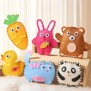 Beginner's Sewing Starter Kit - 6 Counts Handmade Animal Pendant Pack, Felt Material, Perfect for Easy Fun Crafting & Christmas Gift, Birthday Gift, Diy Handmade Craft, Craft Supplies, Handmade Gifts