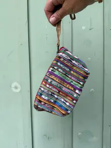 Harlow Moon in Viola with Brown Leather Wristlet