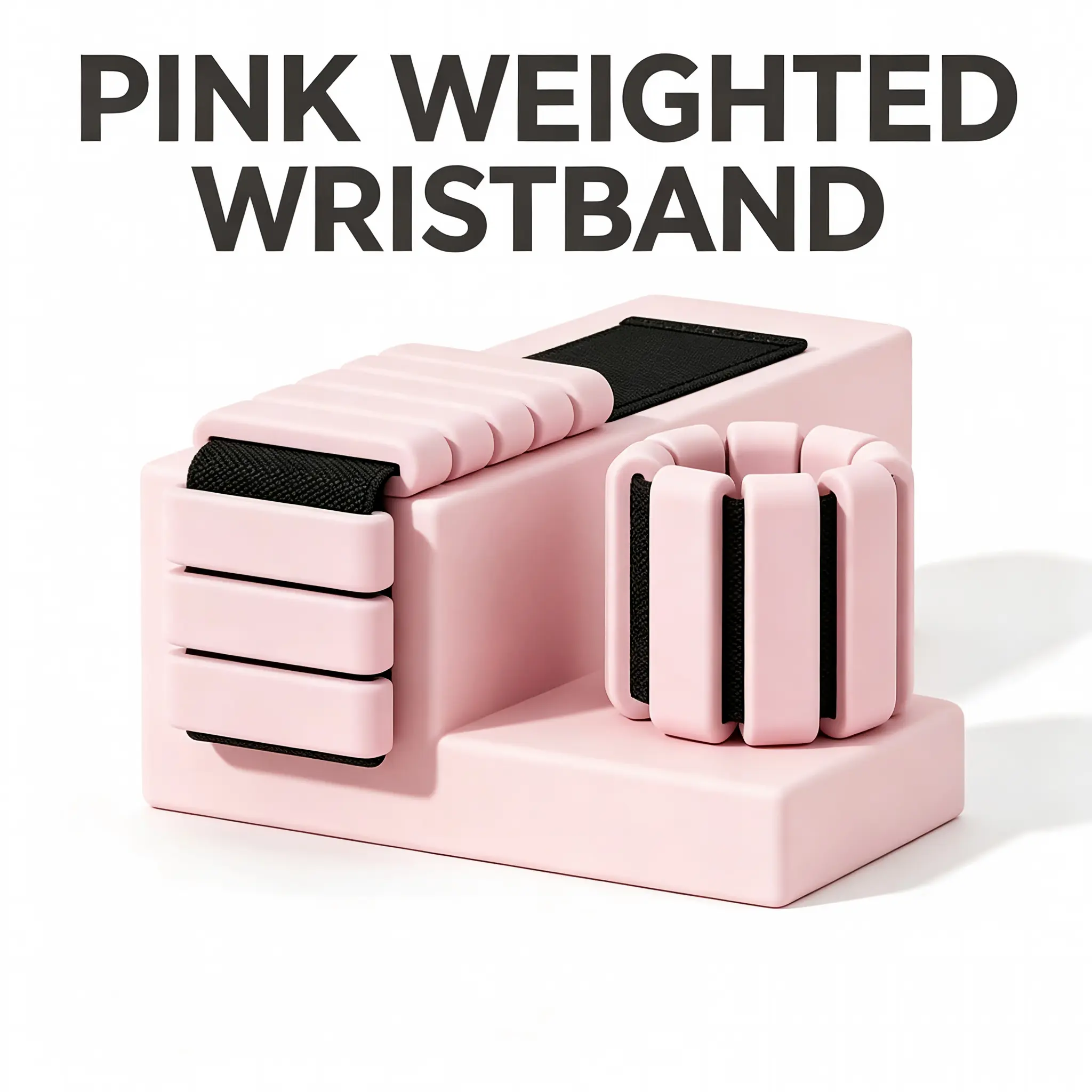 Block-Style Adjustable Weighted Wrist & Ankle Weights, Functional Silicone Bands with Removable Blocks, Snug Grip for Yoga & Home Workout (1lb Assistance Band)