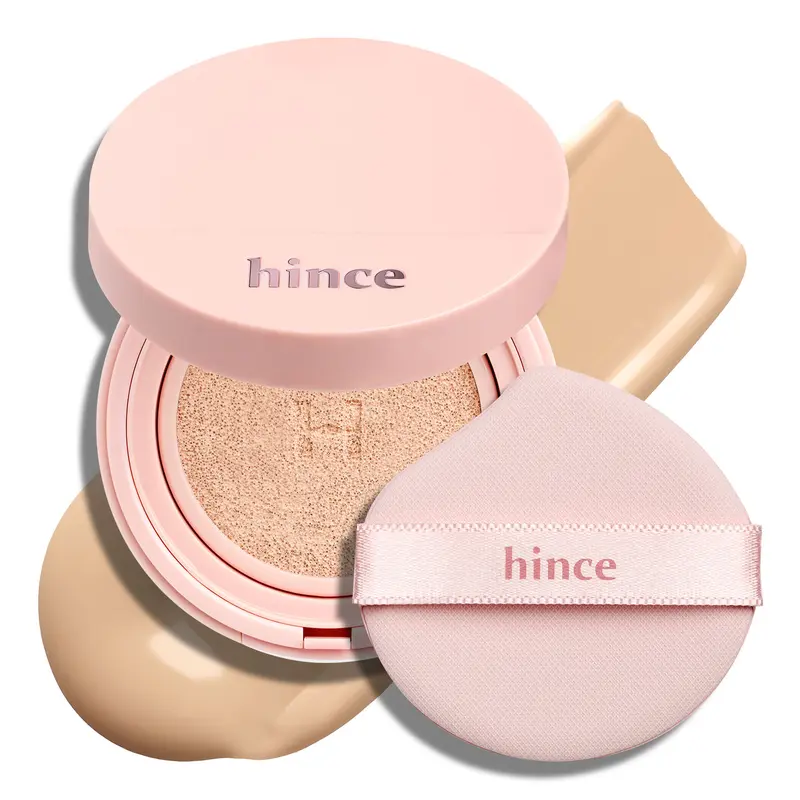 [hince Official Store] Cover Master Pink Cushion - Lightweight, High Coverage, 72H Long Lasting Cushion Foundation, Glow&Matte Hybrid