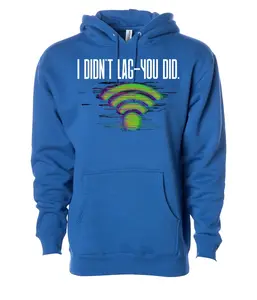 Men's Aged Gamer Stylish Pullover Hoodie, Long Sleeve Casual Tops with "I Didn't Lag" Letters Graphic Design, Menswear Sweatshirts