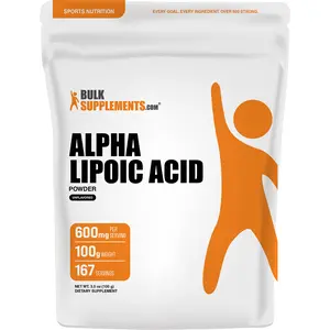 BulkSupplements Alpha Lipoic Acid (ALA) Powder - Edible - Collagen - Skincare Supplement - Antioxidant - 100g - 600mg per Serving Healthcare Fitness