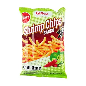 Calbee Japanese Shrimp Chips - Lime Chili Flavor, 94g - Crispy Snack for Parties & Snacking