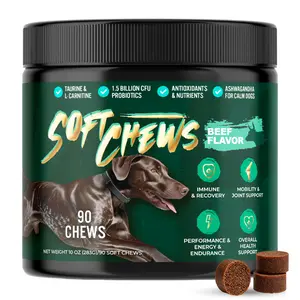 Max Formula 17-in-1 Dog Multivitamin 90 Soft Chews | Hip & Joint Support, Energy and Recovery | Glucosamine, Taurine, L-Carnitine, Probiotics, Omega-3 Fish Oil for Dogs | Made in USA, Beef Flavor
