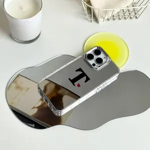Smooth Mirror Phone Case for iPhone 16 15 14 13 12 11 Pro Max MAX PLUS Design Shell Shockproof Makeup Mirror Protection Protective Smartphone magic john screen protector chrome hearts phone case milwaukee iphone 15 pro max case Cover Cellphone Casing
