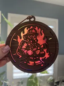 Firefighter Suncatcher for Sunny Window