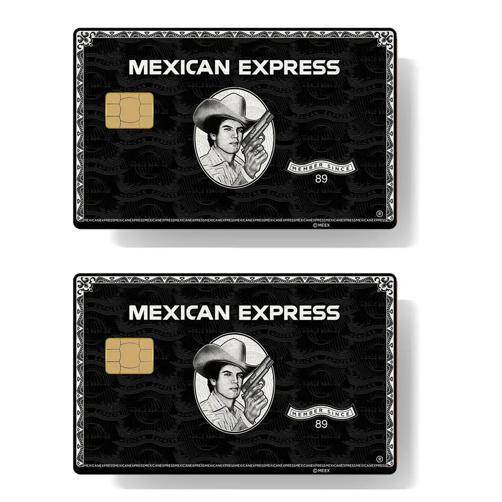 Mexican Express Credit Card Sticker, 2 Counts/set Removable Credit Card Skin, Personalized Bank Card Decorative Sticker, Office Stationery & Supplies