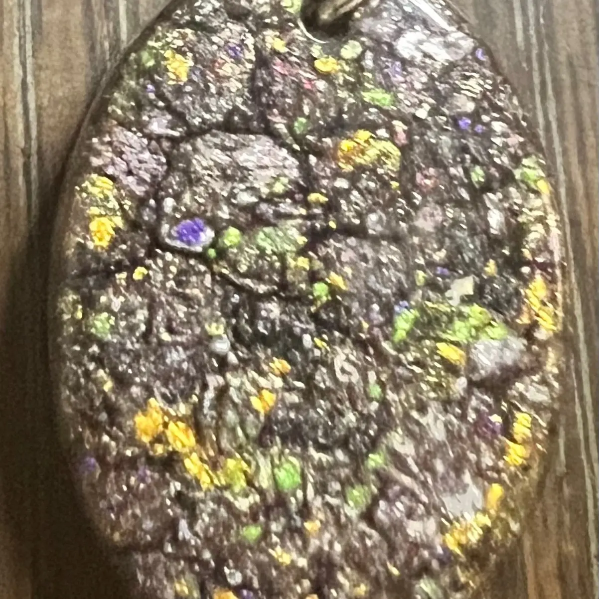 Hand made resin pendant
