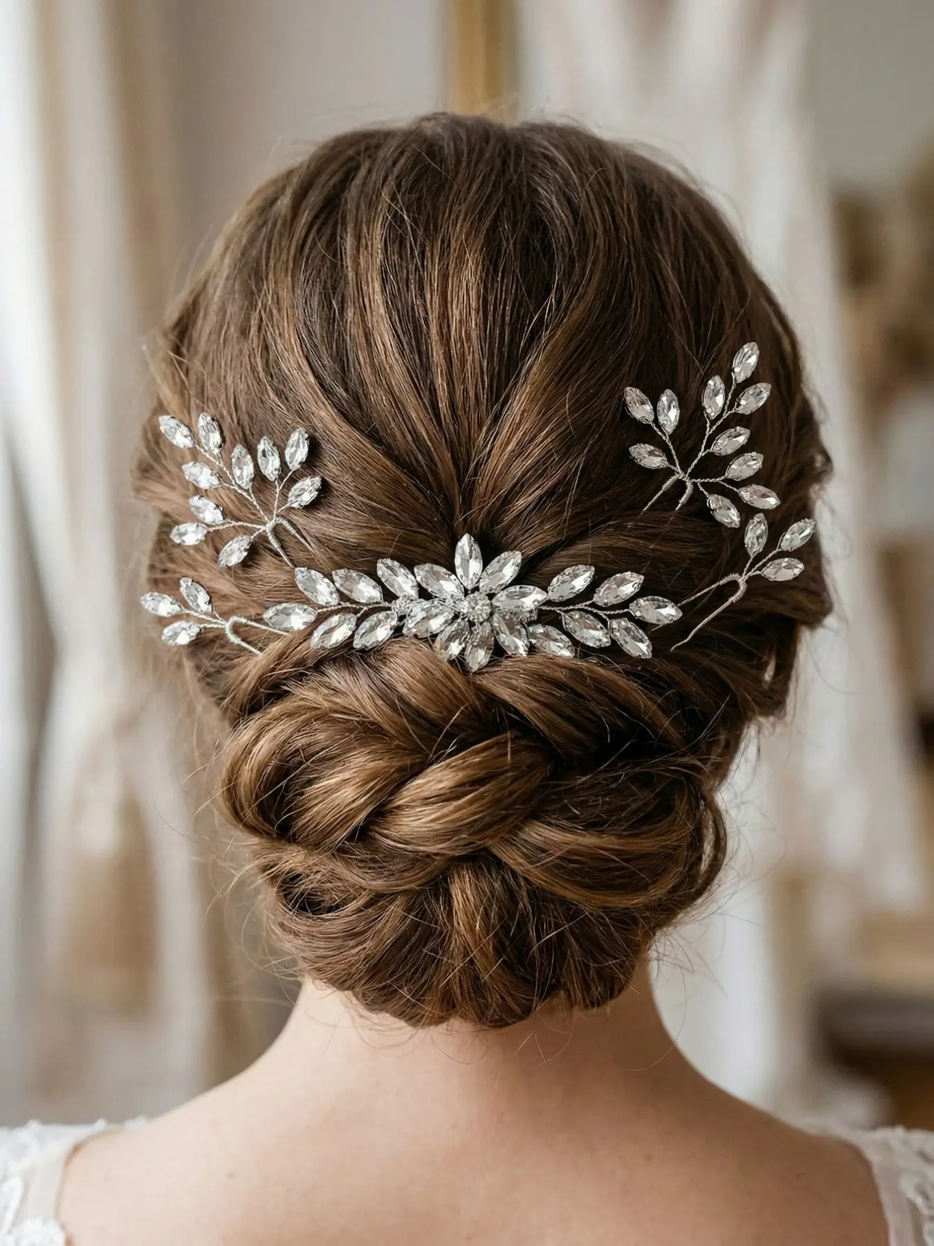 5 Piece Set Bride Hair Accessories, Bridal Set, Rhinestone Hair Clips Comb, Wedding Party Gift, Bridesmaid Jewelry Accessory, Headwear