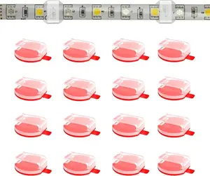 Clear Strip Light Mounting Clips Self-Adhesive Hooks,Fixing Clamps LED Strip Light 8mm,10mm,12mm.100 Pack Strip Light Brackets Holder,USB  Wires Organizer.