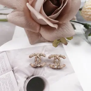 Pre-owned Chanel Champaign Gold Metal Earrings T10232948