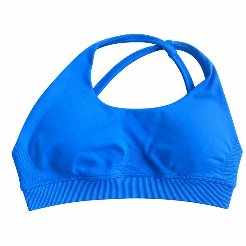 Dfyne Women's Plain 1-Shoulder Seamless Nylon Athletic Sports Bra - Lightweight Crop Top Activewear, High-Stretch Fabric, Crew Neck, Breathable High-Elastic, for Yoga, Gym, Dance, Performance Sports Bras
