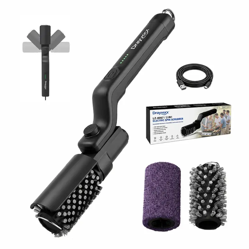BBQ Grill Brush for Outdoor Grill, Cordless Electric Grill Cleaner, Rechargeable Grill Cleaning Brush,3 Powerful Speed BBQ Grill Brush for Outdoor Grill, 180°Adjustable fathersdaygift