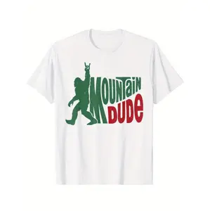 Funny Mountain Dude Graphic T-Shirt For Outdoor Enthusiasts Mens Black Cotton Tee Ideal Gift For Adventure Lovers And Friends