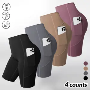 TCVC Women's High Waist Biker Shorts With Side Pocket High-Elasticity Sports Shorts, Yoga Fitness Shorts | Butt Lift & No Camel Toe For Indoor Outdoor Spring/Summer Looks