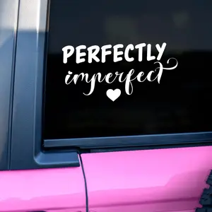 Nationcog "Perfectly Imperfect Joy" Inspirational Car Decal - Premium Waterproof Vinyl, UV & Weather Resistant, Easy Peel-and-Stick, 5+ Years Outdoor Use