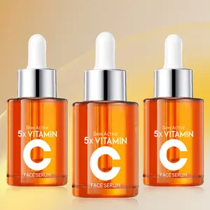 3-Pack Vitamin C Facial Essence with Hyaluronic Acid and Centella Asiatica, Moisturizing Liquid Skin Care for All Skin Types, 30ml