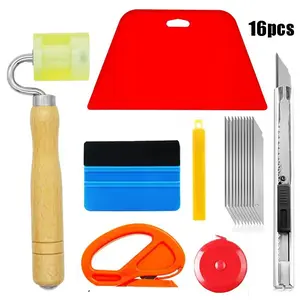 1 set Wallpaper Tool Kit with Felt Squeegee Seam Roller for Wallpaper Contact Paper Adhesive Vinyl