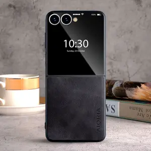Fin Case for Samsung Galaxy Z Flip 7 5 6 Flip7 5G coque Luxury Vintage leather Protective cover for samsung galaxy z flip 7 case
