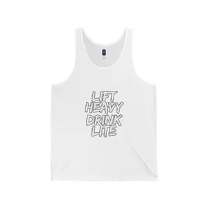 Lifting Lite tank top, lift heavy drink lite