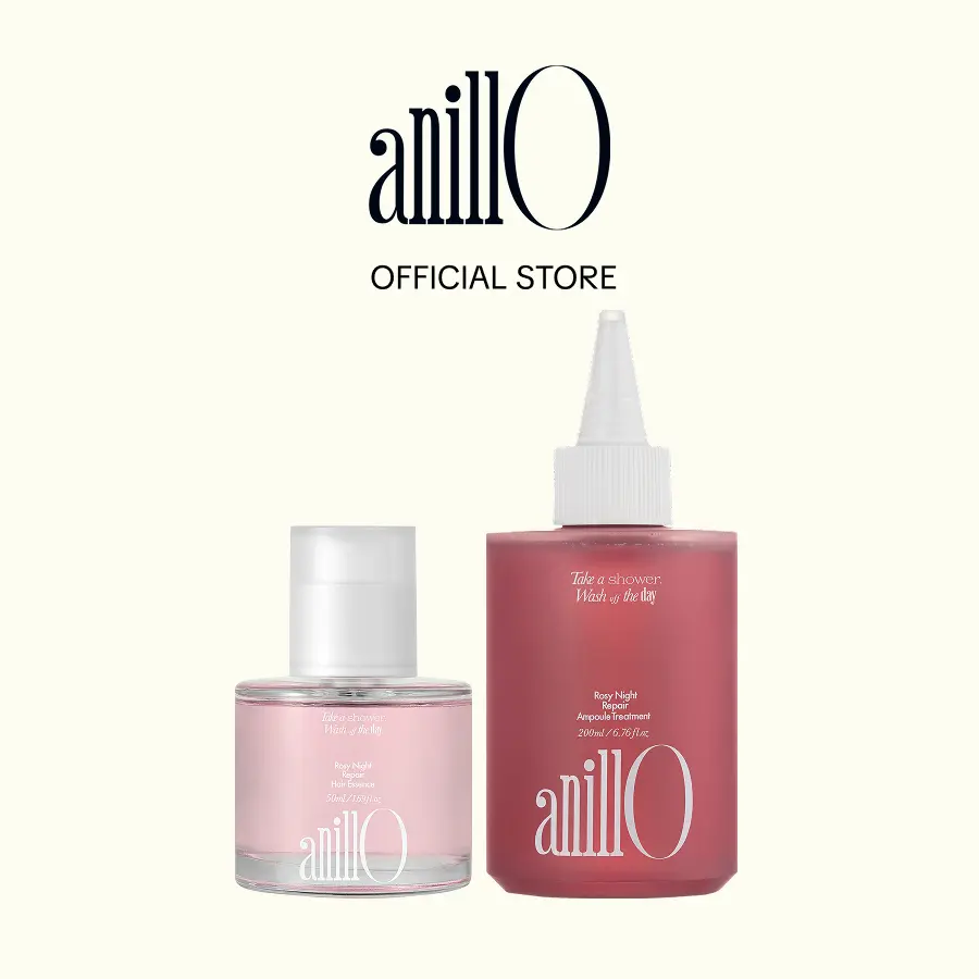 anillO Korean Viral Glass Hair Duo - Intensive Glass Shine effects, Essence & Ampoule Treatment for Damaged Hair