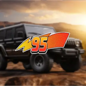 1PC Comic Style Orange & Yellow No.95 Sticker, Dynamic Personalized Body Decal, Suitable for Off-road Vehicles, Motorcycles, Bicycle Helmets, Laptops, Luggage, Skateboards, Trendy Contrast Color Scratch Cover Sticker