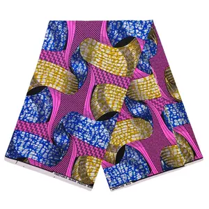 African Ethnic Wax Print Fabric, 1 Count Double Sided Printed Polyester Fabric, DIY Sewing Supplies for Home Decor, Clothes, Bag, Digital Printed Fabric