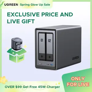 【LIVE ONLY】UGREEN NASync DXP2800 2-Bay Desktop NAS, Intel N100 Quad-core CPU, 8GB DDR5 RAM, 2.5GbE, 2 * M.2 NVMe Slots, 4K HDMI, Network Attached Storage （Drives Not Included） ,TiktokShopSpringGlowUp
