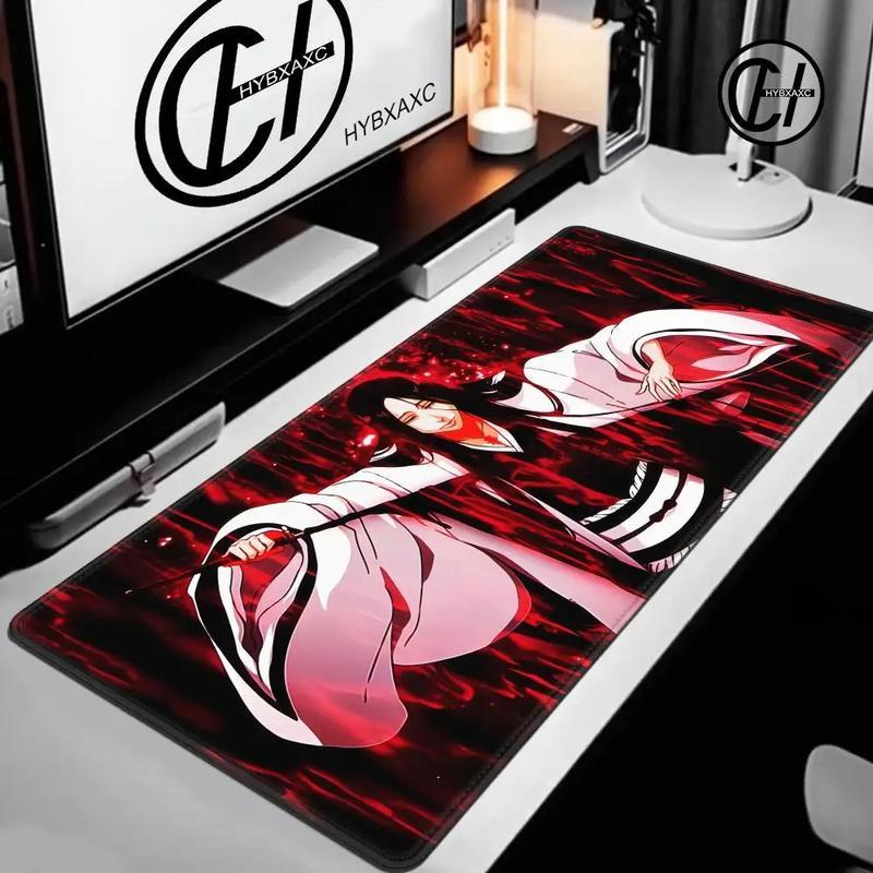 Large Mouse Pad black white Anime BLEACH Mause Mats Gaming Accessories Office Gamer Keyboard Desk Mat Unohana Retsu Mousepad