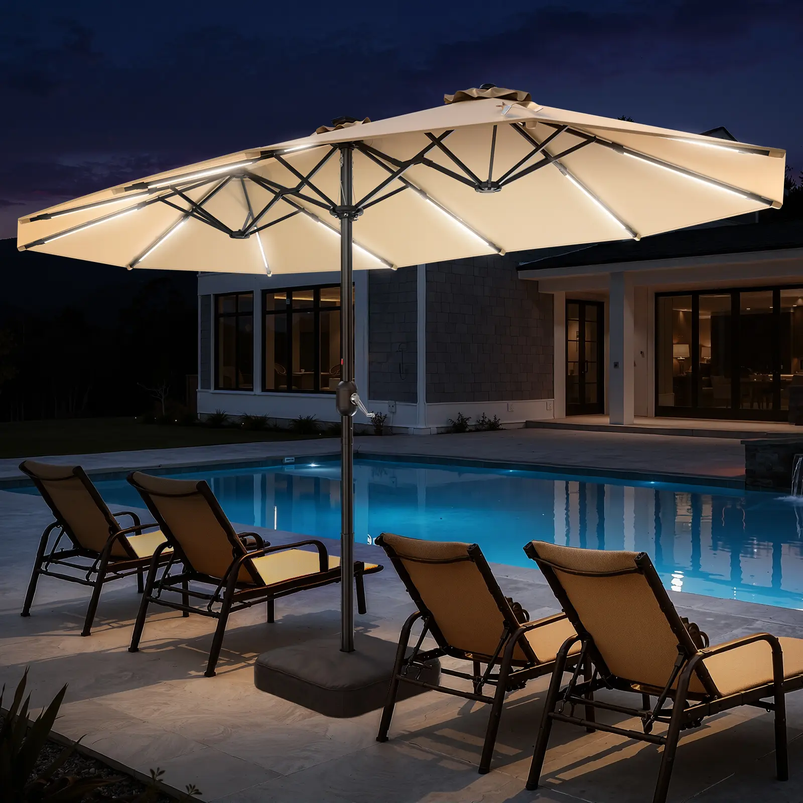 Beige-Solar Light Bar