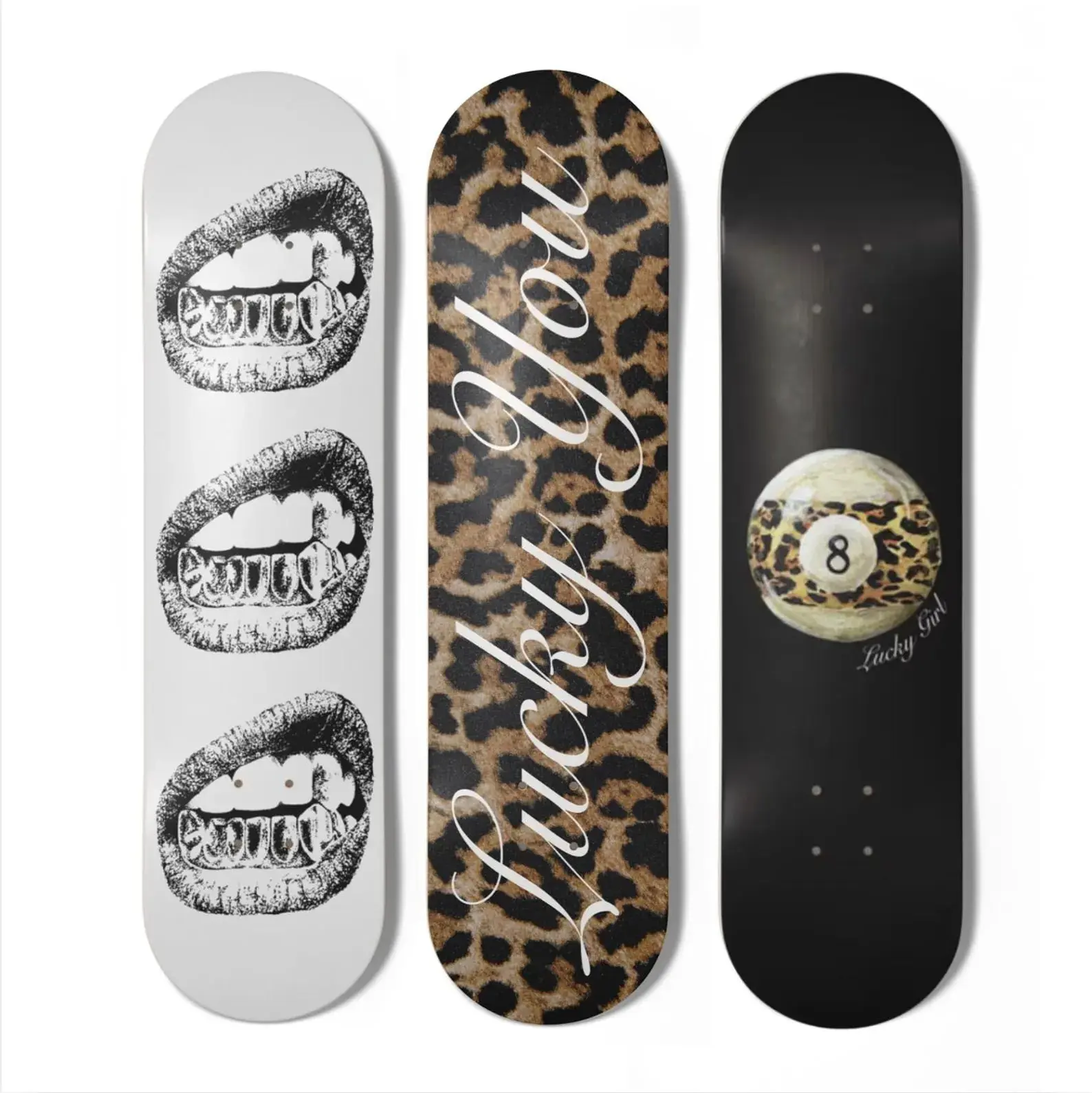 Leopard Print Skateboard Set