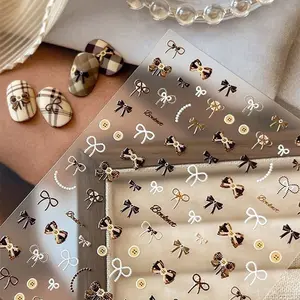 Elegant Nail Art Stickers, Nail Adhesive Stickers, High-Quality Back Glue Design, Perfect for Women & Girls, Durable & Stylish Manicure Accessories