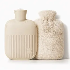 Cozy Plush Hot Water Bottle with Soft Washable Cover – 1000ml Leak-Proof Heat Pack for Cramps, Pain Relief & Warm Sleep