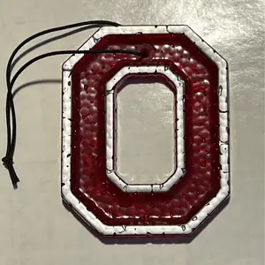 Back the Lane Officially Licensed Ohio State Block O Silver Outline Car Fragrance Air Freshener, Car Accessories for Team Spirit Fans