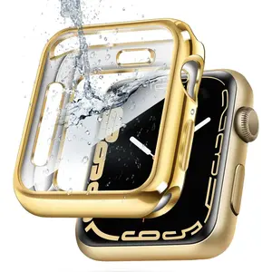 38mm Cover Soft TPU Anti-Scratch Lightweight 38mm Iwatch Case All-Around Screen Protector, Optional Cases Compatible with Apple Watch Series 10/9/8/7/6/SE/SE2/5/4/3/2/1 -Gold