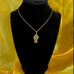 Stride with Pride Necklace- Raised Fist Design for Black Nationalism, Pride, and Solidarity