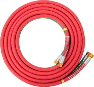 Oxy Acetylene 1/4" Grade T Welding Hose B Fittings +   Set 1YR  Warranty (15 )