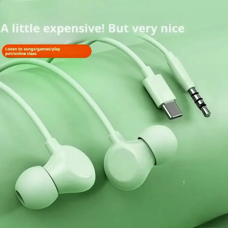 In-Ear Wired Headphones with Microphone, HD Calls, Hands Free Calls, Compatible with 3.5mm Jack and Type-C, Ideal for Gaming, Live Streaming, Karaoke, Sports, In Ear Headset, Iem Earphones, In Ear Earbuds