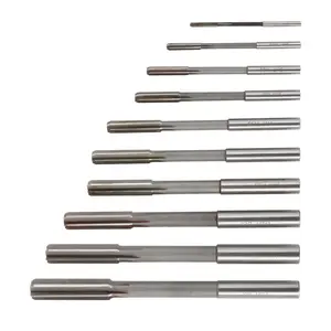 10-Pc High-Speed Steel H7 Precision Straight Shank Chucking Milling Reamer Tool Set, 3-12mm Size Range, for Bore Machining Applications