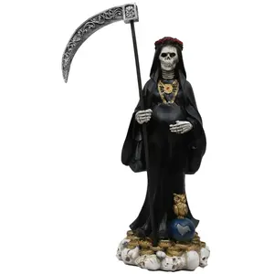 12” La Santa Muerte negra Embarazada – Holy Black Pregnant Statue