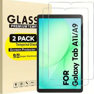 2-piece set suitable for Samsung Tab A9 A11 8.7-inch tempered film, scratch resistant, easy to install, 9H hardness, glossy finish