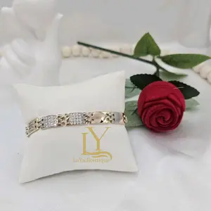 LaYaiBoutique #2015 High quality 14k gold plated three-tone bracelet