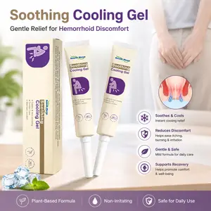 Soothing Cooling Hemorrhoid Care Gel - Plant-Based Non-Irritating Health & Wellness Solution for Itching, Burning, Irritation Relief, Daily Personal Care Treatment, Home & Travel Use