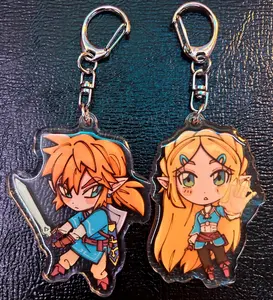 Zelda And Link Keychains