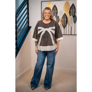 Sweet Statement Ribbon Patchwork Oversized Top – Oli & Hali