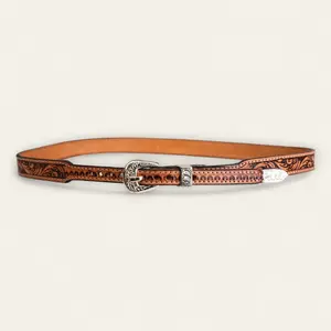 Handtooled  Hat Band - Roma - Honey