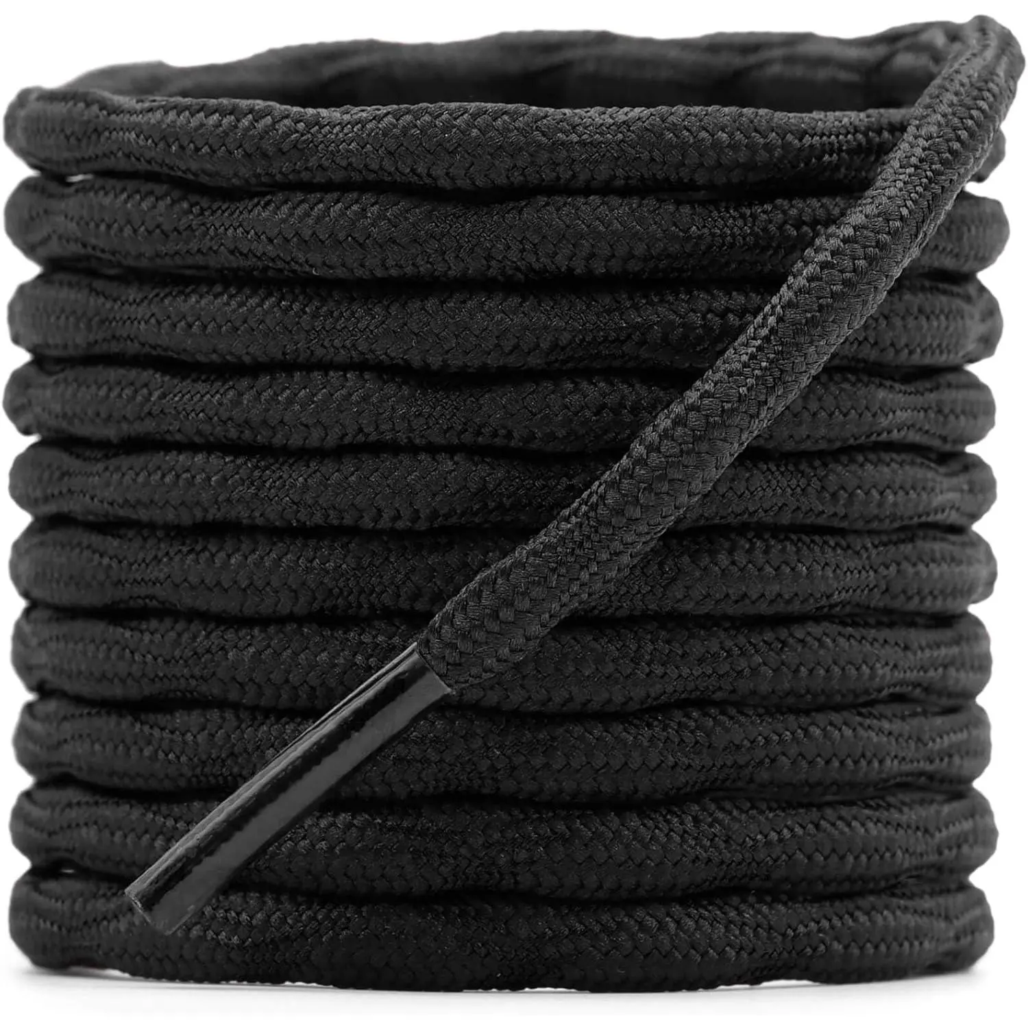Classic Round Shoelaces, 2 Pairs Heavy-Duty Polyester Boot Laces with Non-Slip Wave Design for Hiking, Climbing, and Work Boots, Footwear, Sneaker, Sneakers